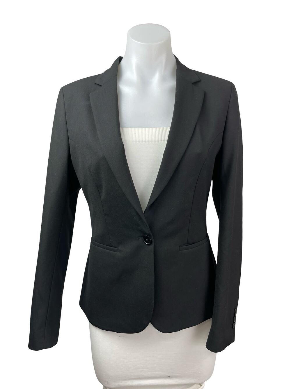 Van Heusen Black Notched Collar Long Sleeve Single Breasted Blazer Coat Jacket S